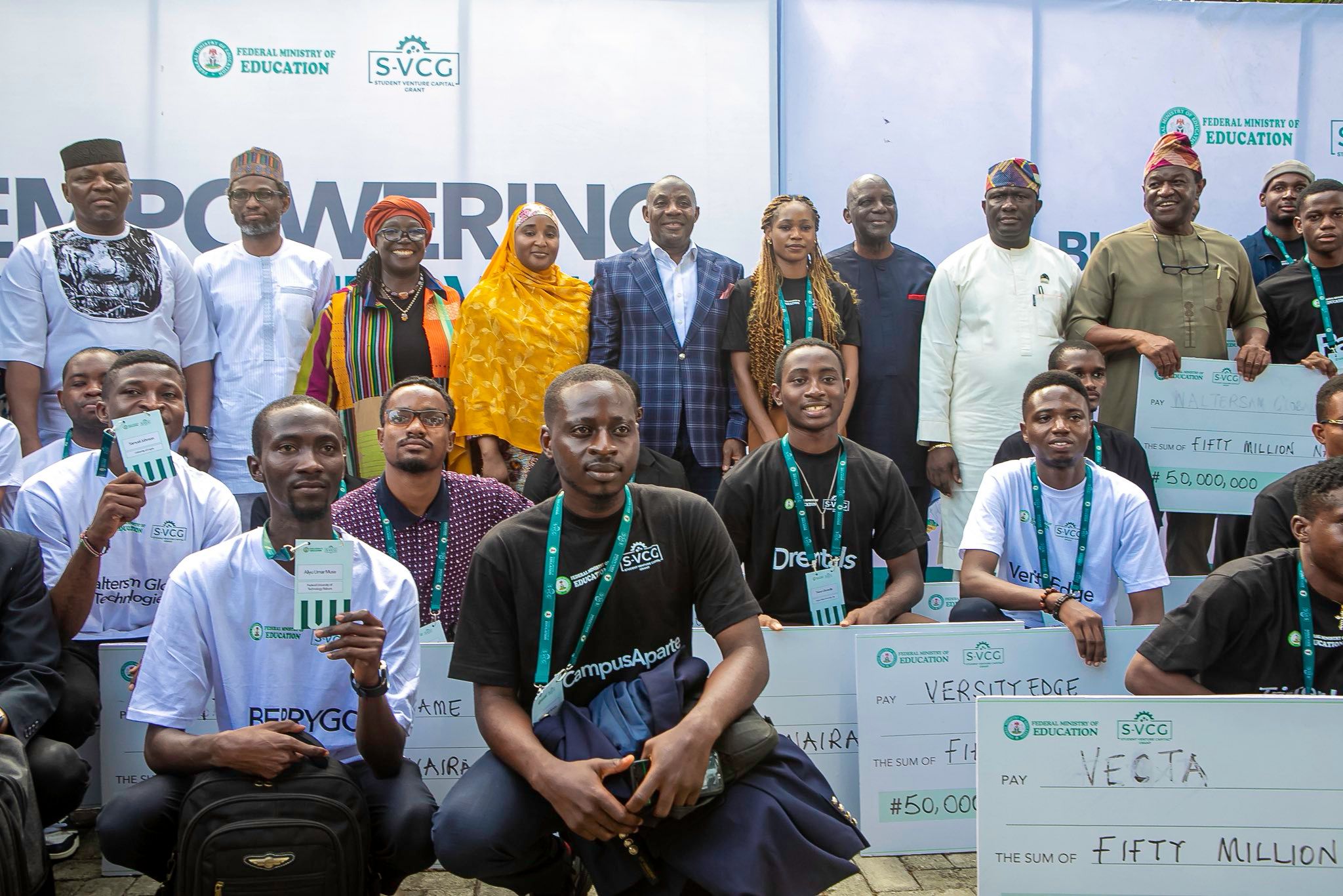 The Federal Government of Nigeria has awarded a total of around ₦2.2 billion in equity‑free grants to 45 student‑led ventures
