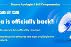 COLA platform apologizes for shutdown, restores services