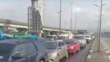 Brake failure causes gridlock on Eko bridge as tanker collides with coaster bus