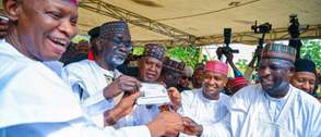 Shekarau receives APC membership card in Kano