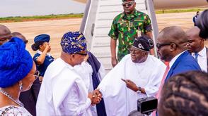 The President landed at Gateway Airport, and floodgates of goodwill were opened...