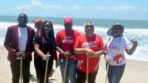 Airtel employees clean up Ajah beach, reiterate commitment to sustainable environment