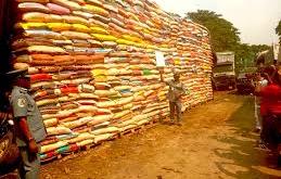 Nigerian Customs seized 9 trucks of smuggled rice in Ogun state