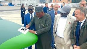 Defence minister inspects ongoing production of NAF aircraft, helicopters in Italy