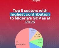 Top 5 sectors with highest contribution to Nigeria's GDP as at 2025
