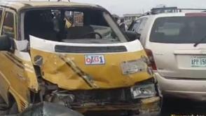 Van, commercial bus, private car collide on Iyana Iba flyover