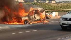 Fire guts vehicle on Cele-Egbe bridge, no casualties recorded