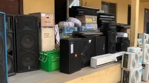 Police arrest armed-robbers, receiver church equipments