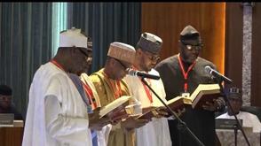 Tinubu swears-in new commissioners for RMAFC, NPC