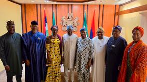 Abiodun, Osoba, Akande present Ogun deputy governorship candidate to Tinubu