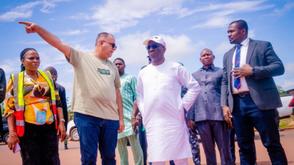 Edo: Okpebholo inspects Arue-Uromi-Agbor road projects