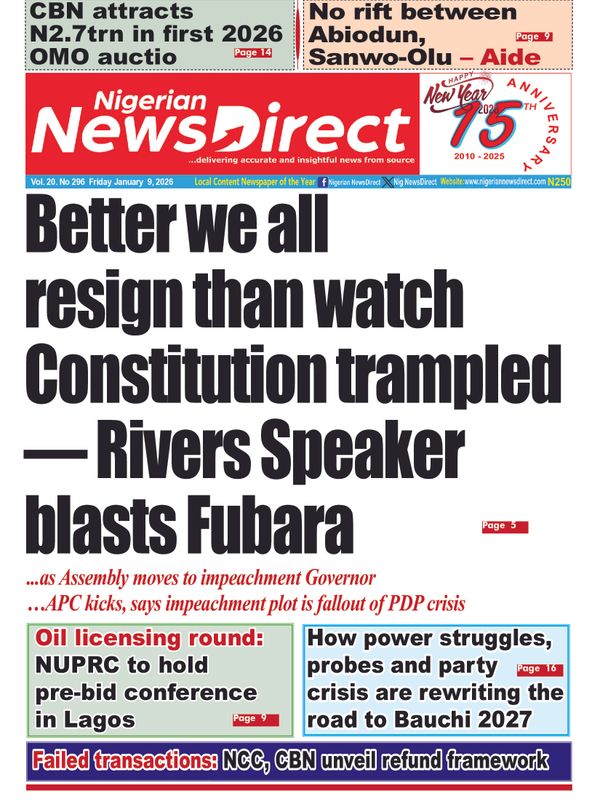 Cover of the Sunday, 11 January 2026 edition