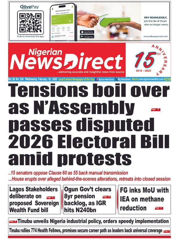 Cover of the Wednesday, 18 February 2026 edition