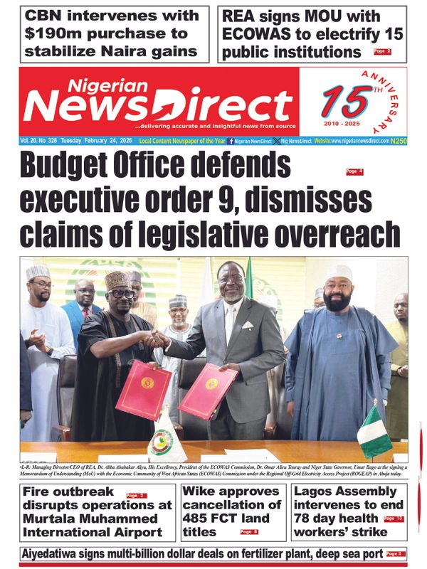 Cover of the Tuesday, 24 February 2026 edition