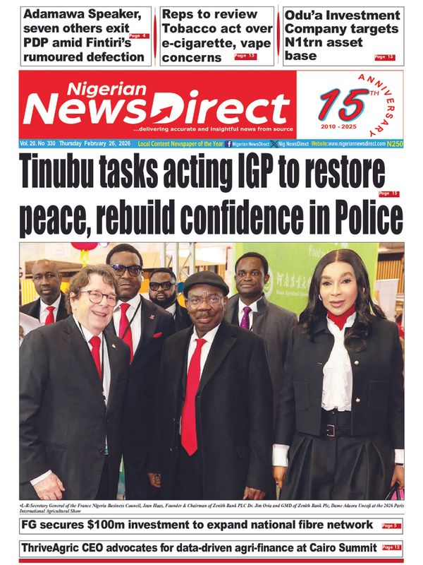 Cover of the Thursday, 26 February 2026 edition