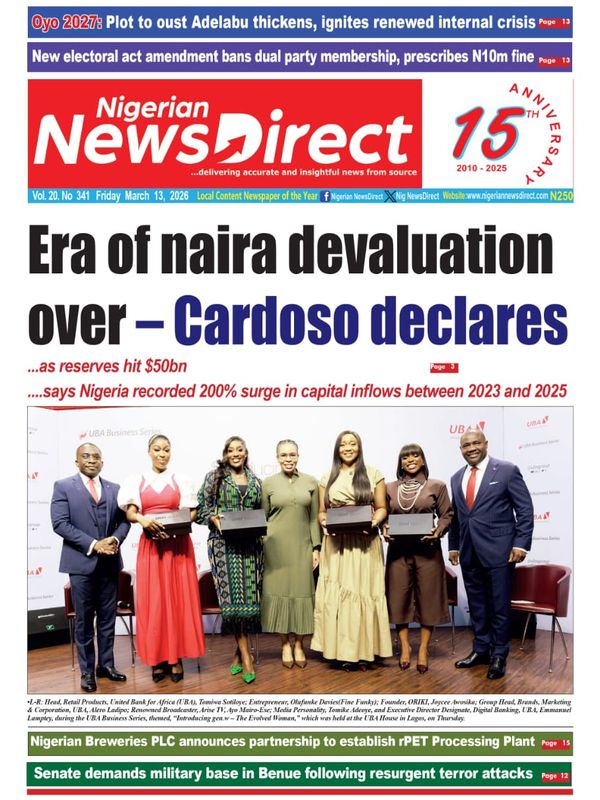 Cover of the Friday, 13 March 2026 edition