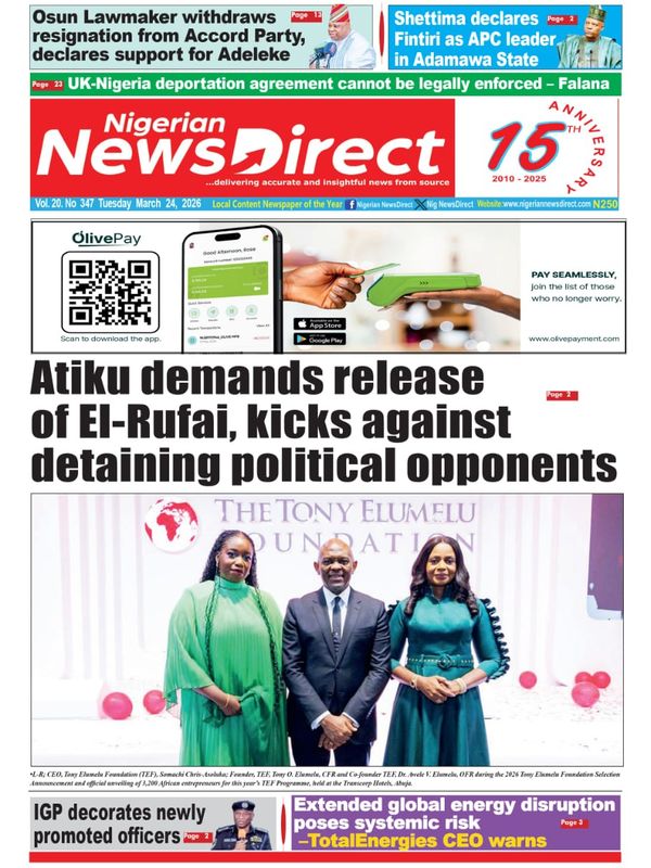 Cover of the Tuesday, 24 March 2026 edition