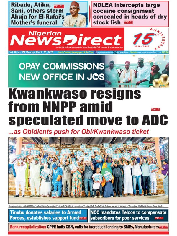 Cover of the Monday, 30 March 2026 edition