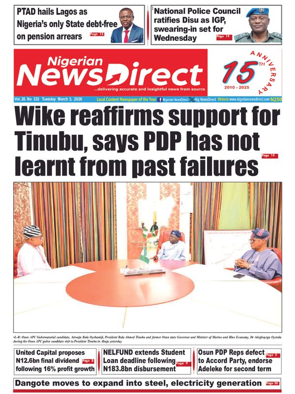 Cover of the Tuesday, 3 March 2026 edition