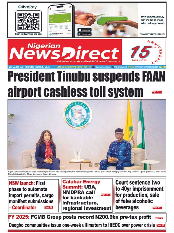 Cover of the Thursday, 5 March 2026 edition