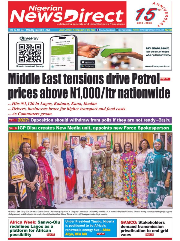 Cover of the Sunday, 8 March 2026 edition