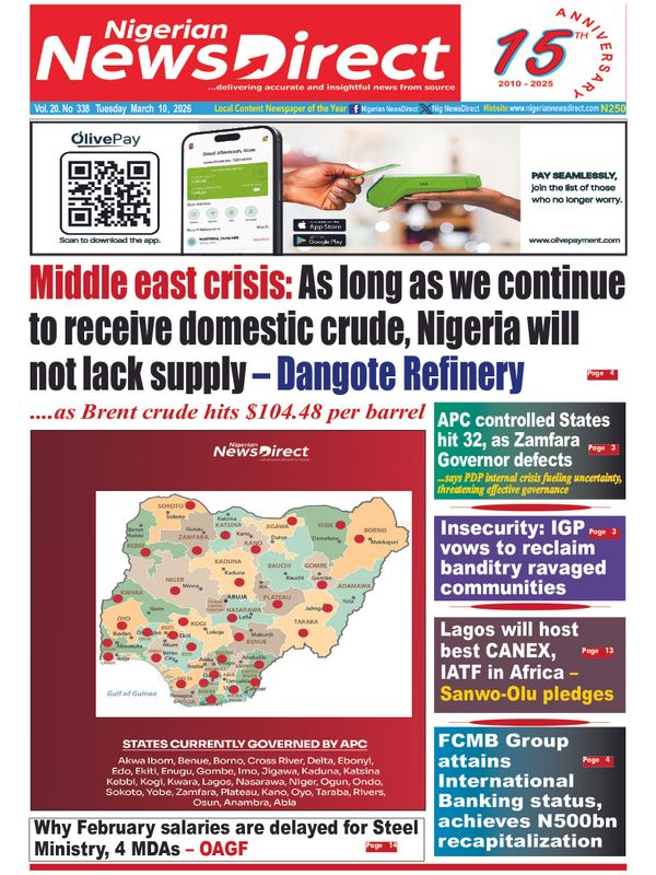 Cover of the Tuesday, 10 March 2026 edition