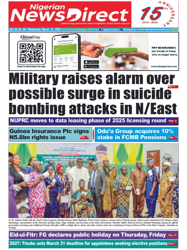 Cover of the Wednesday, 18 March 2026 edition