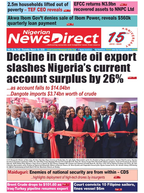 Cover of the Thursday, 19 March 2026 edition