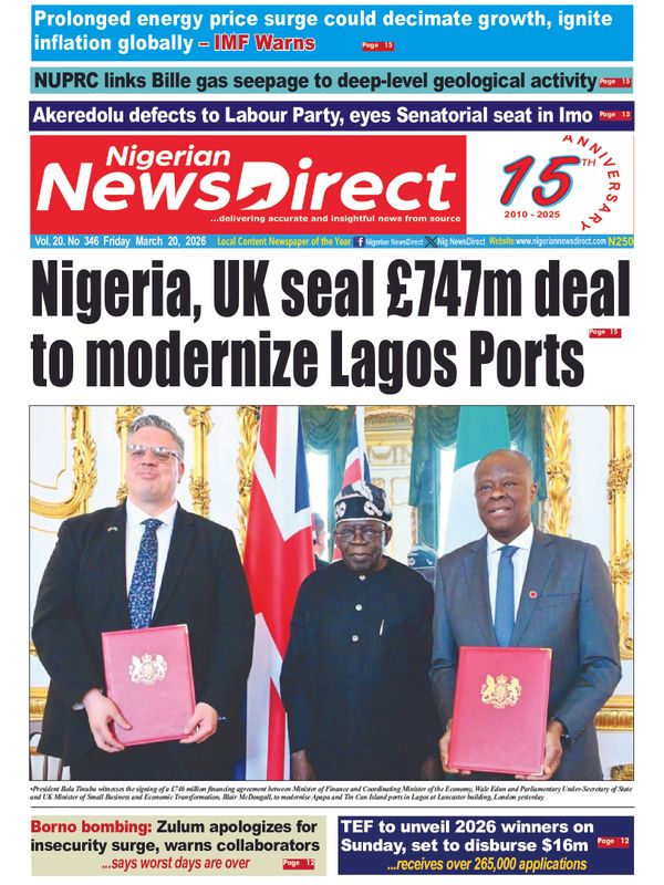 Cover of the Friday, 20 March 2026 edition