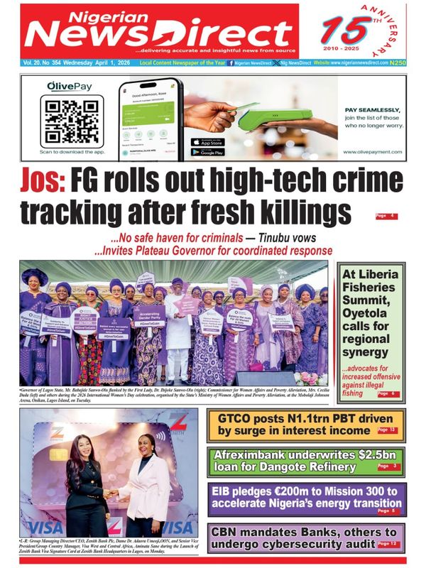 Cover of the Wednesday, 1 April 2026 edition