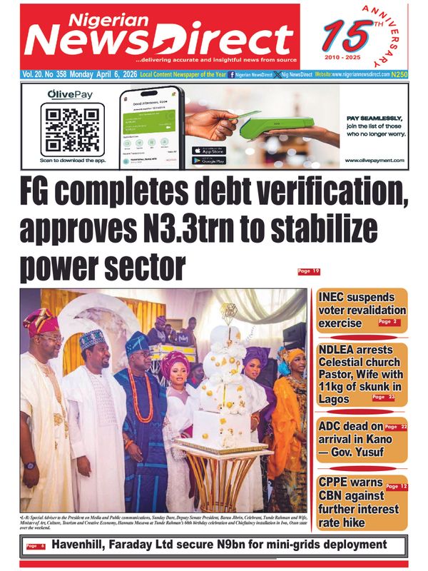 Cover of the Monday, 6 April 2026 edition