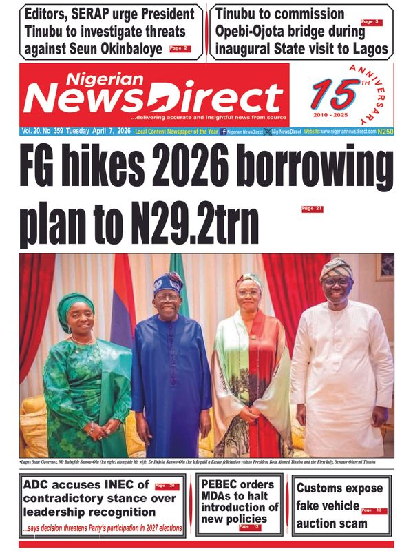 Cover of the Tuesday, 7 April 2026 edition