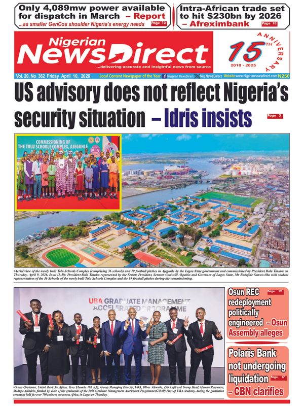 Cover of the Friday, 10 April 2026 edition