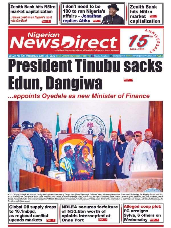 Cover of the Wednesday, 22 April 2026 edition