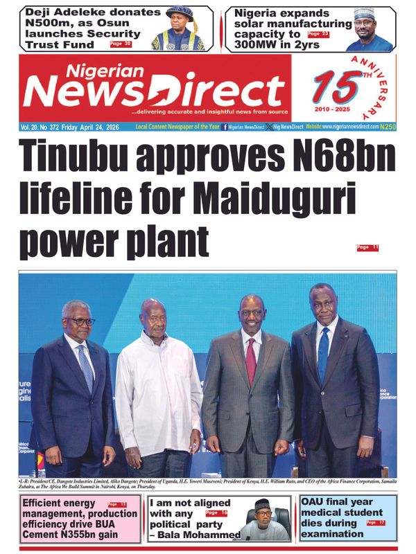 Cover of the Friday, 24 April 2026 edition