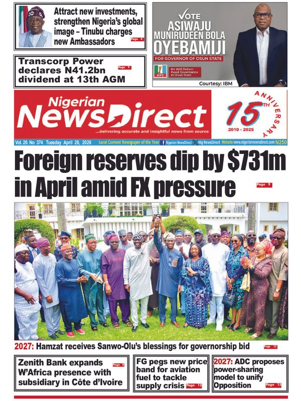 Cover of the Tuesday, 28 April 2026 edition