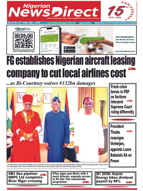 Cover of the Friday, 1 May 2026 edition