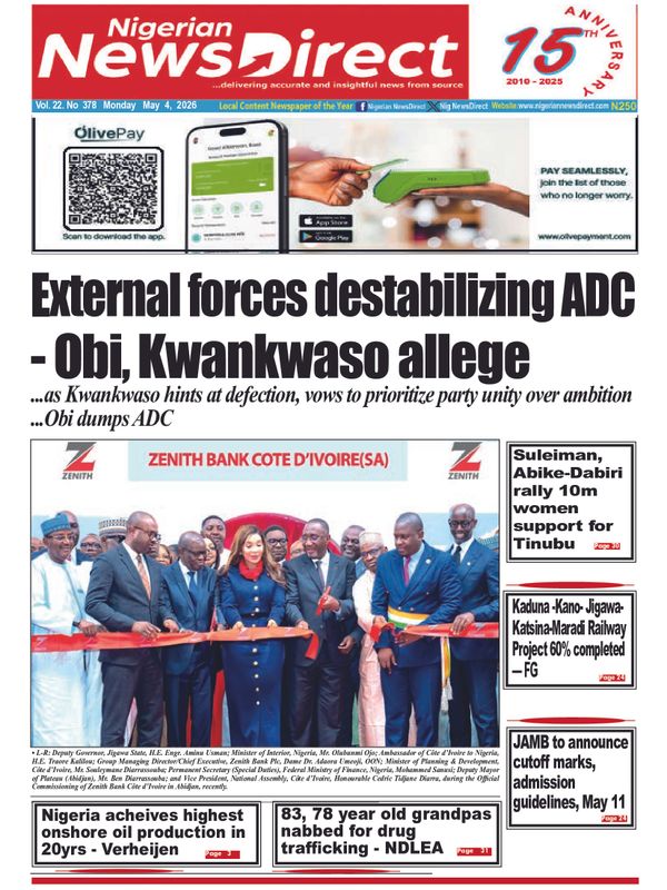 Cover of the Monday, 4 May 2026 edition