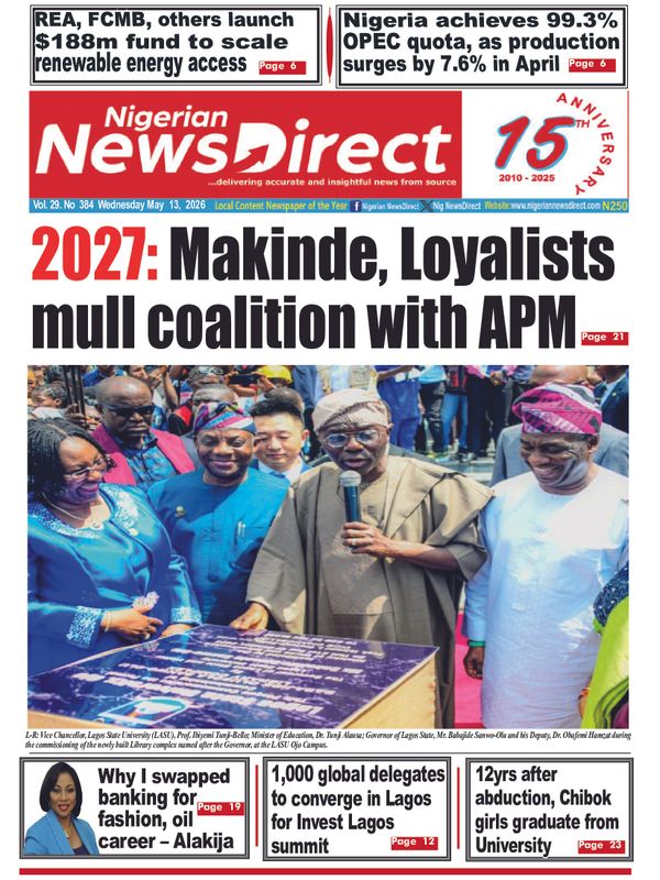 Cover of the Wednesday, 13 May 2026 edition