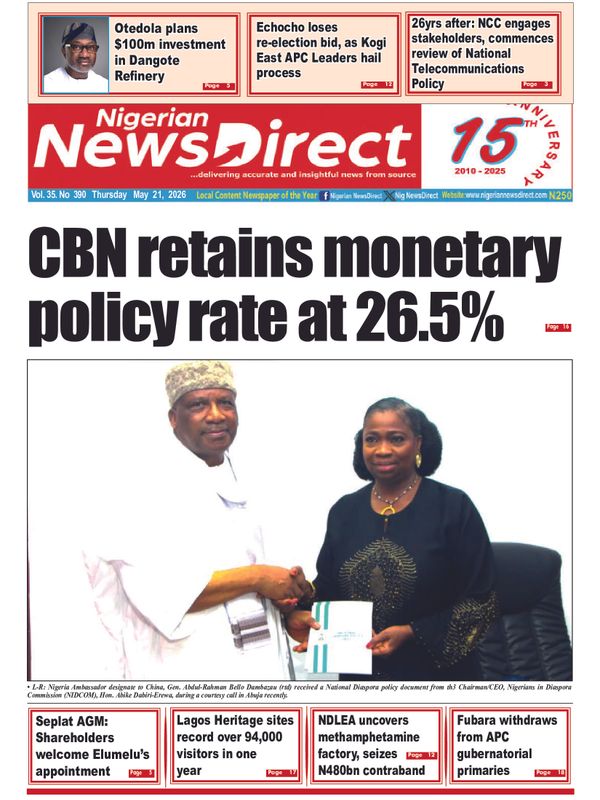 Cover of the Thursday, 21 May 2026 edition