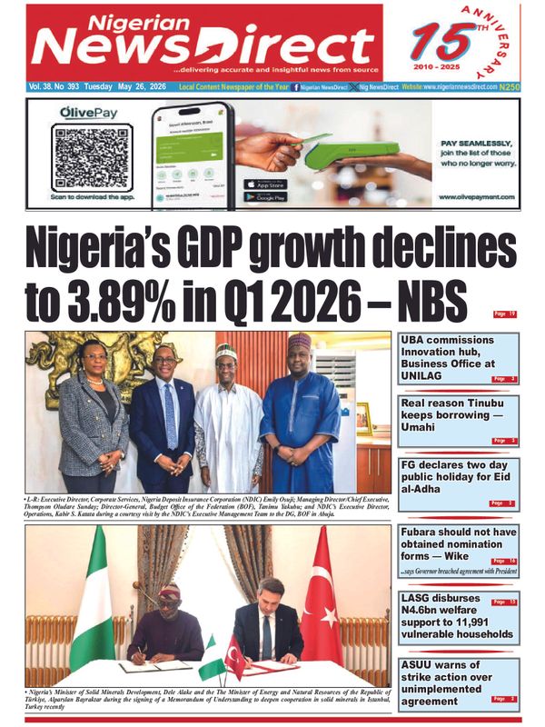 Cover of the Tuesday, 26 May 2026 edition