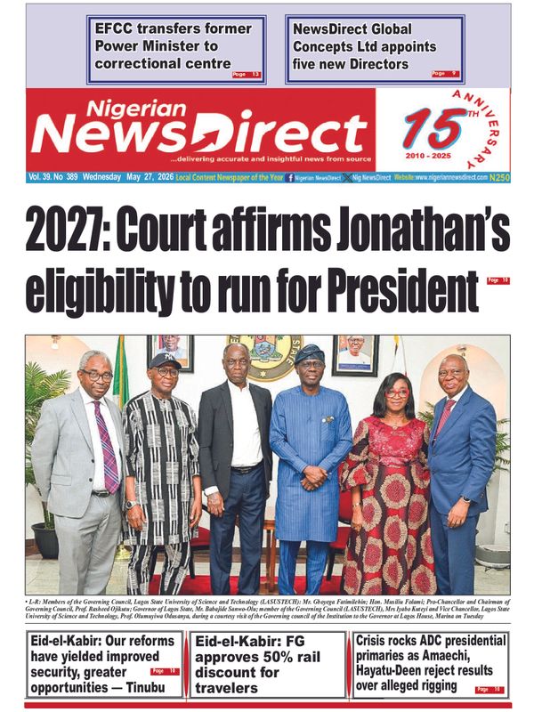 Cover of the Wednesday, 27 May 2026 edition