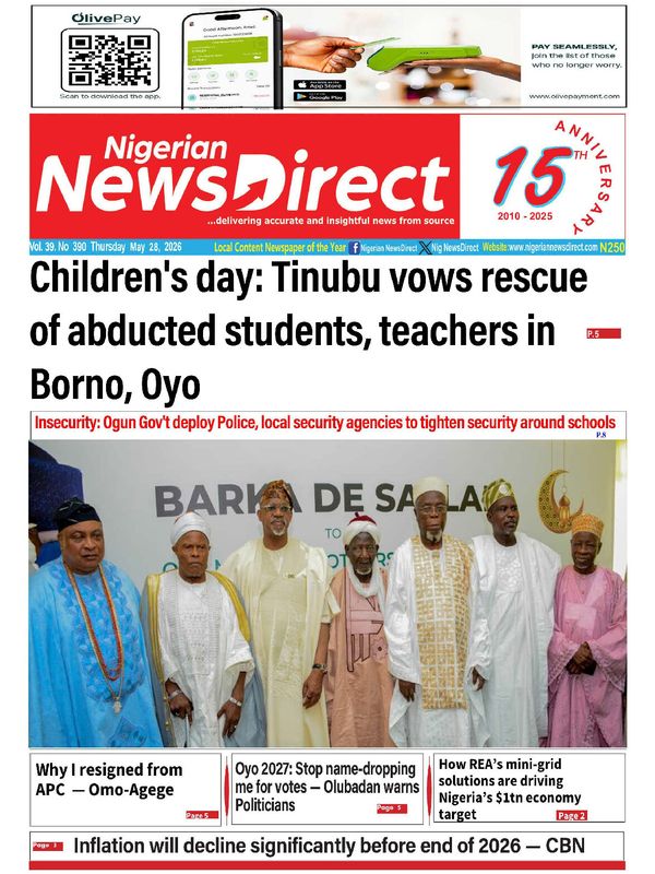 Cover of the Thursday, 28 May 2026 edition