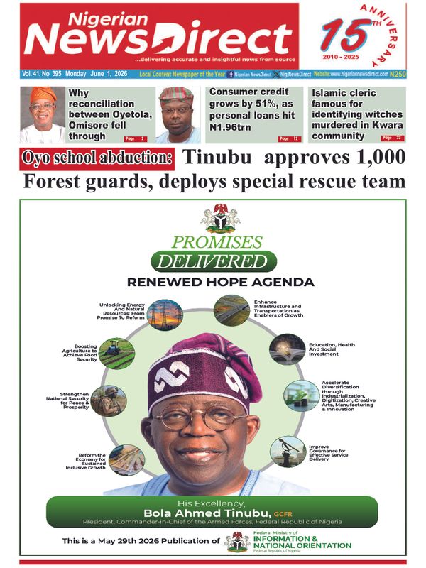 Cover of the Monday, 1 June 2026 edition