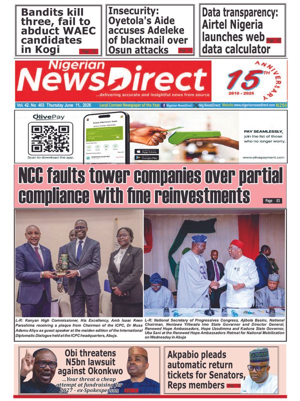 Cover of the Thursday, 11 June 2026 edition