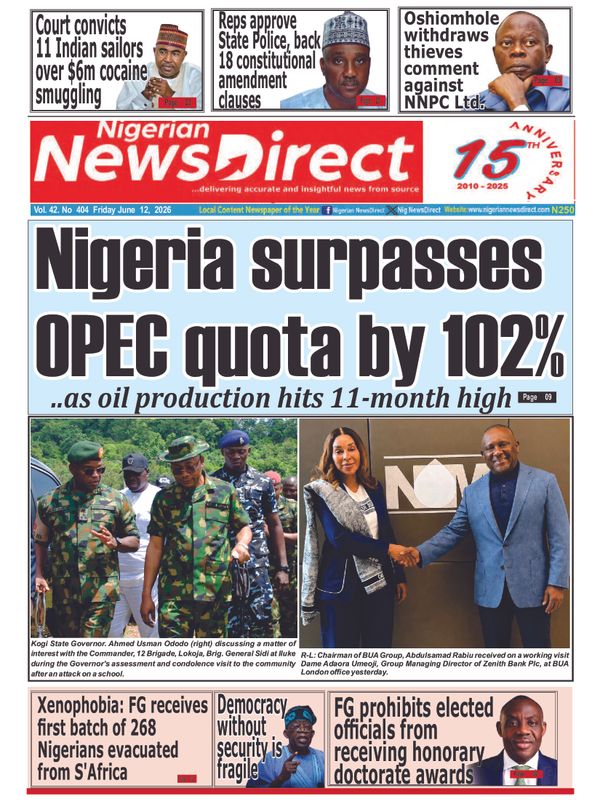 Cover of the Friday, 12 June 2026 edition