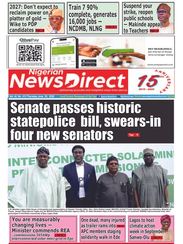 Cover of the Thursday, 25 June 2026 edition
