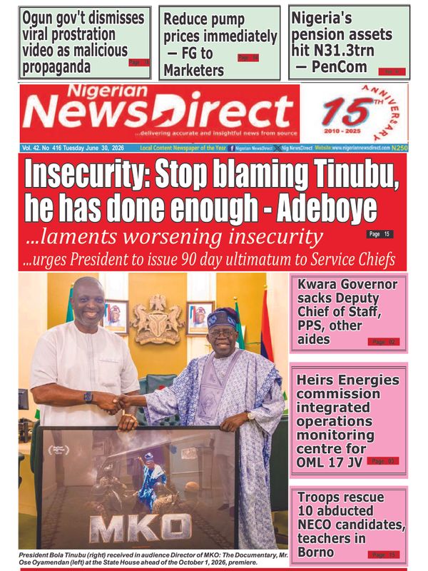 Cover of the Tuesday, 30 June 2026 edition