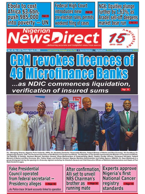 Cover of the Thursday, 2 July 2026 edition