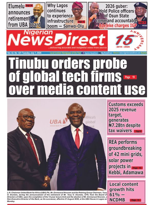 Cover of the Tuesday, 7 July 2026 edition